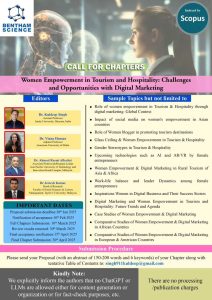 Call for Chapters: Women Empowerment in Tourism and Hospitality: Challenges and Opportunities with Digital Marketing